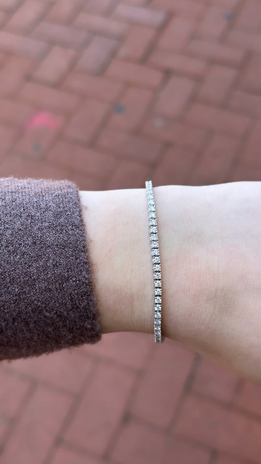 14K WHITE GOLD 3CTTW DIAMOND TENNIS BRACELET