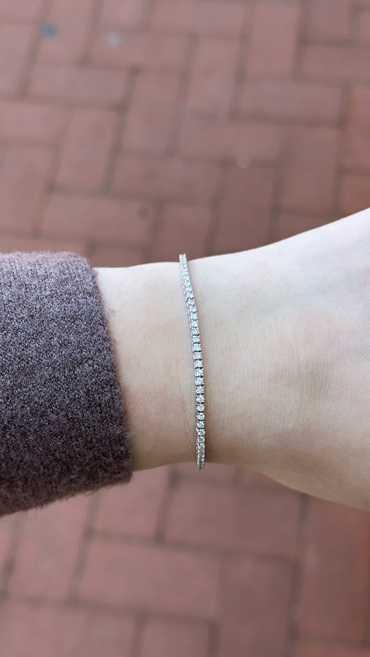 14K WHITE GOLD 2CTTW DIAMOND TENNIS BRACELET