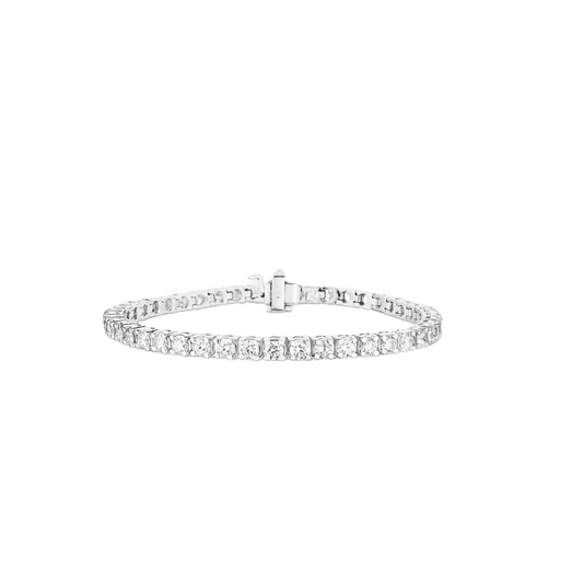 14K WHITE GOLD LAB GROWN 12 CTTW DIAMOND TENNIS BRACELET