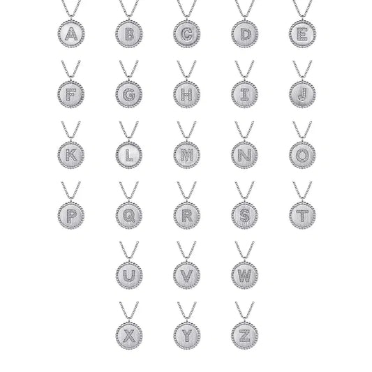 GABRIEL & CO DIAMOND AND STERLING SILVER "L" INITAL