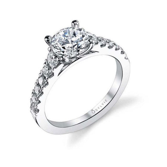 SYLVIE TAPERED DIAMOND SHANK SEMI MOUNTING