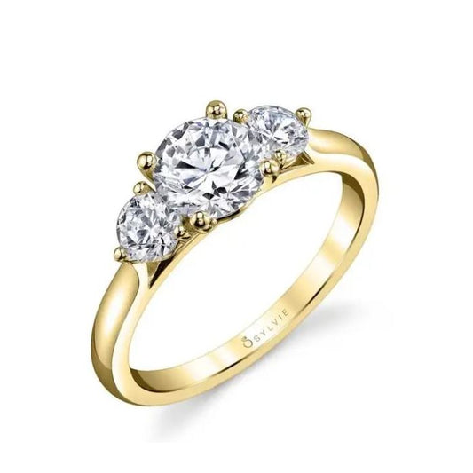 SYLVIE THREE STONE SEMI MOUNTING
