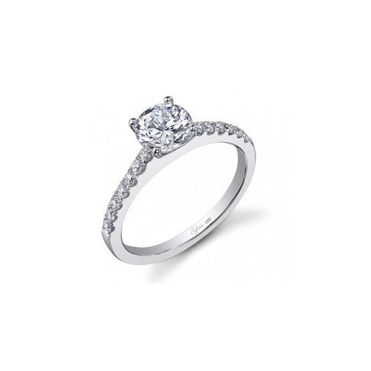 Sylvie Classic Round Brilliant Diamond Engagement Ring