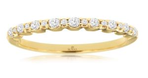 14K YELLOW GOLD DIAMOND WEDDING BAND