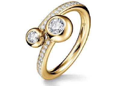 HEART ON FIRE 'DREAM' BEZEL SET BYPASS DIAMOND RING