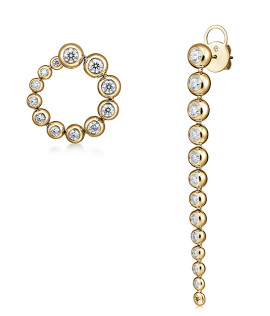 HEARTS ON FIRE 'DREAM' CONVERTIBLE CIRCLE BEZEL SET DIAMOND EARRINGS