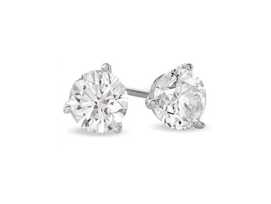 3.45 CTTW LAB GROWN ROUND DIAMOND STUD EARRINGS