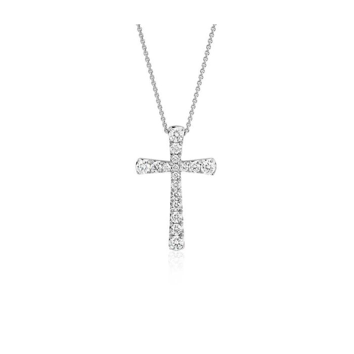 TAPERED DIAMOND CROSS PENDANT