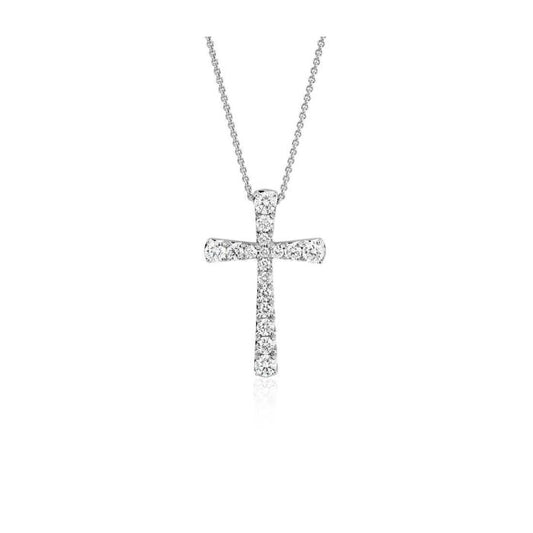 TAPERED DIAMOND CROSS PENDANT