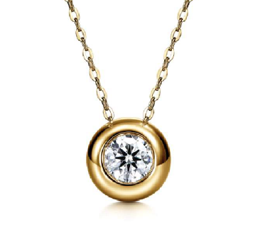 HEARTS ON FIRE 'DREAM' BEZEL SET SOLITAIRE DIAMOND PENDANT