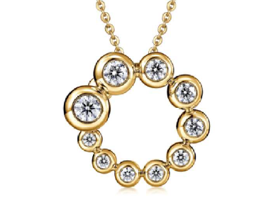 HEARTS ON FIRE 'DREAM' CIRCLE BEZEL SET DIAMOND PENDANT