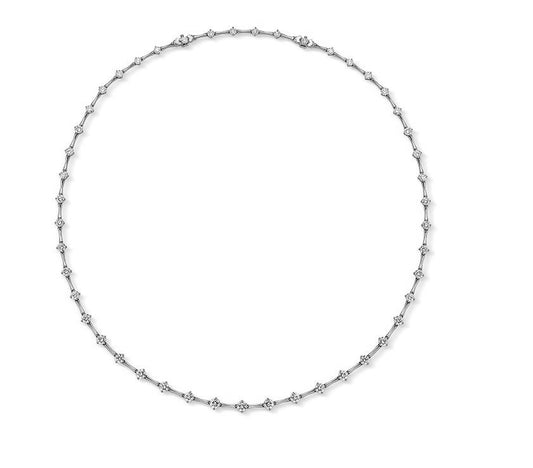 18K GOLD DIAMOND STATION NECKLACE