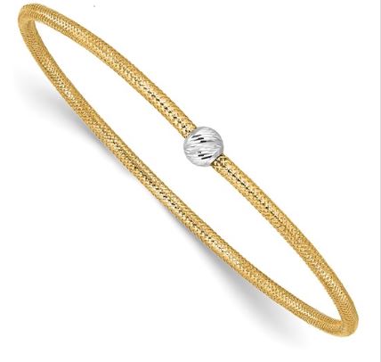 14K YELLOW GOLD STRETCH BRACELET