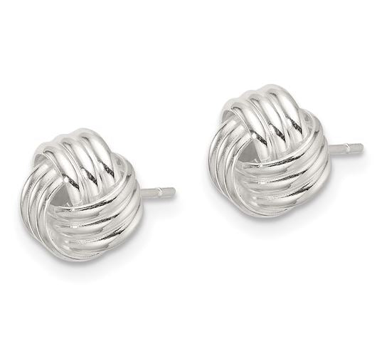 STERLING SILVER KNOT STUD EARRINGS