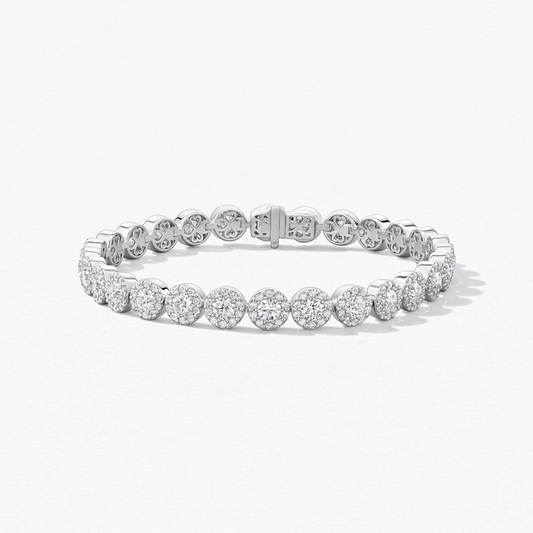 HEARTS ON FIRE 18K WHITE GOLD DIAMOND FULFILLMENT DIAMOND LINE BRACELET