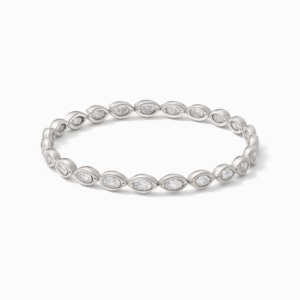 18K WHITE GOLD 3CTTW DIAMOND BRACELET