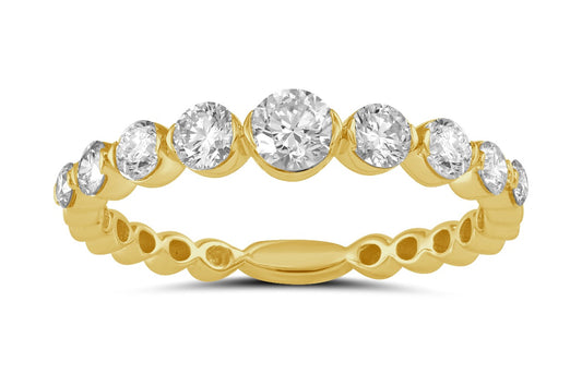 14K YELLOW GOLD GRADUATED DIAMOND RING