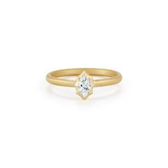 18K YELLOW GOLD MARQUISE STACKABLE RING