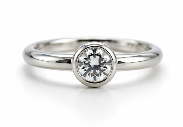 18K WHITE GOLD AND DIAMOND FASHION RING