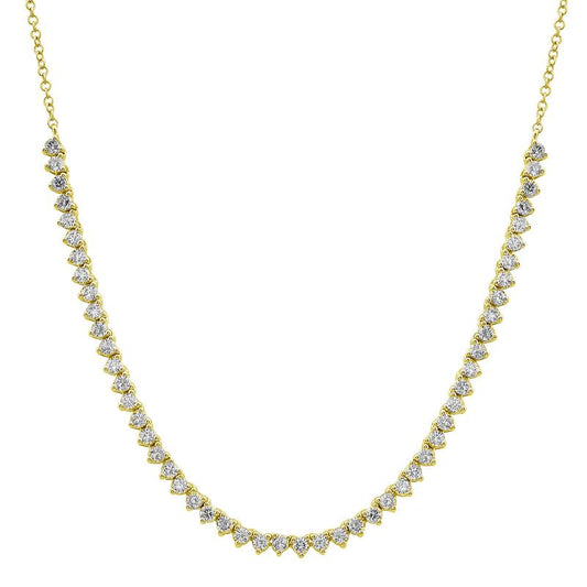 14K YELLOW GOLD DIAMOND NECKLACE