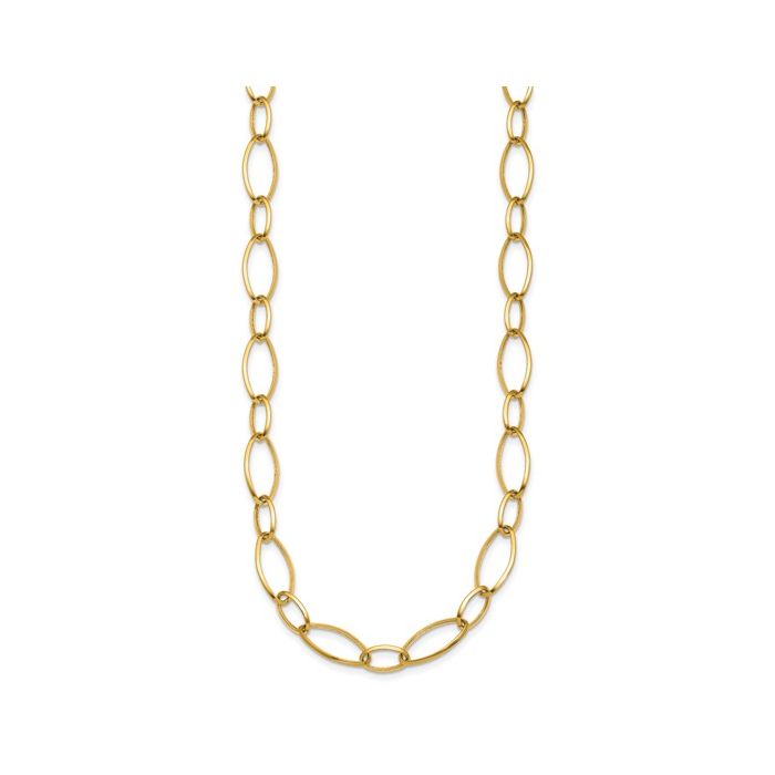 14K YELLOW GOLD OVAL LINK NECKLACE