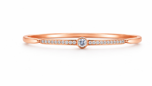 FOREVERMARK 18K ROSE GOLD AND DIAMOND BOLO BRACELET