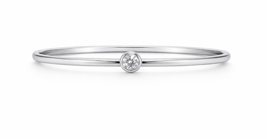 18K WHITE GOLD DIAMOND BANGLE BRACELET