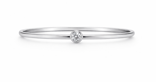 18K WHITE GOLD DIAMOND BANGLE BRACELET