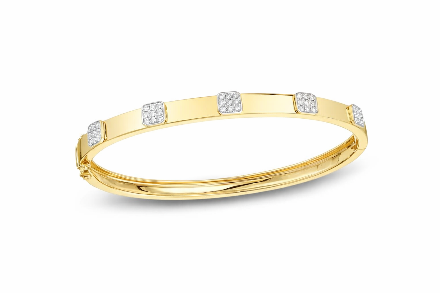 18K YELLOW GOLD DIAMOND BANGLE