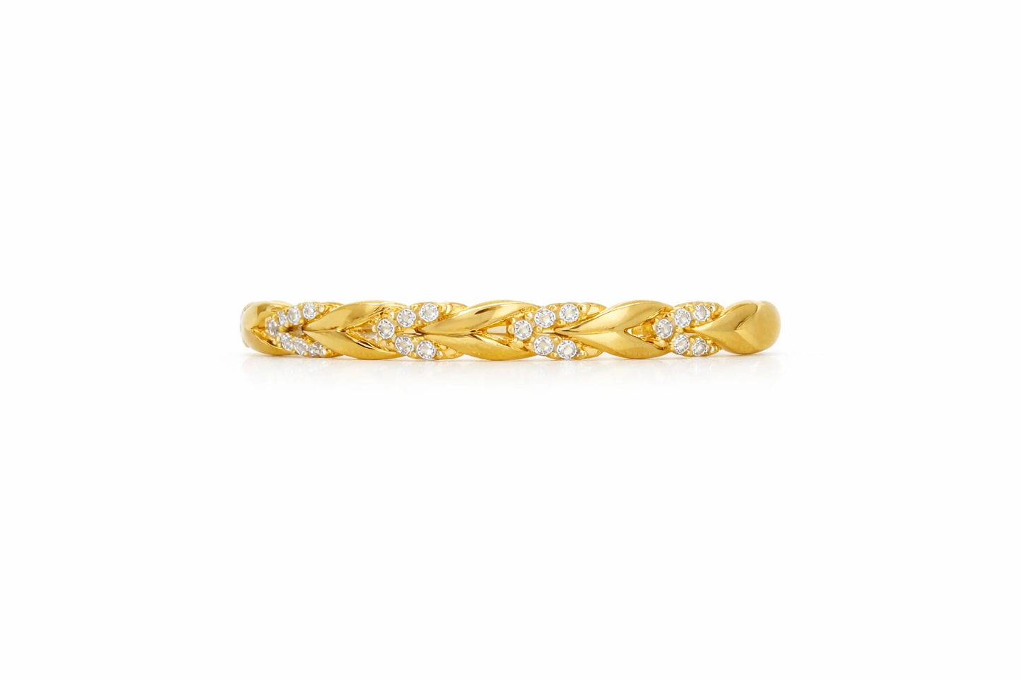 18K YELLOW GOLD DIAMOND BANGLE
