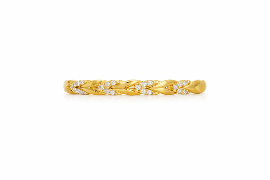 18K YELLOW GOLD DIAMOND BANGLE