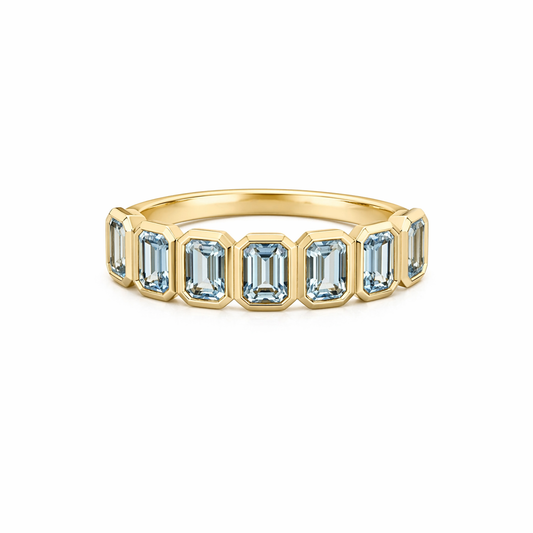 14K YELLOW GOLD SKY BLUE TOPAZ RING