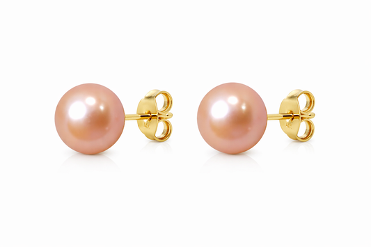 18K YELLOW GOLD "NUDI" 10MM GOLD PEARL STUD EARRINGS