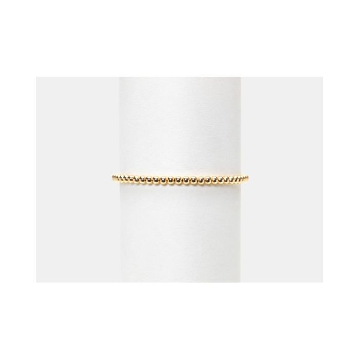 GOLD FILLED BEADED BRACELET 3MM 6.5"