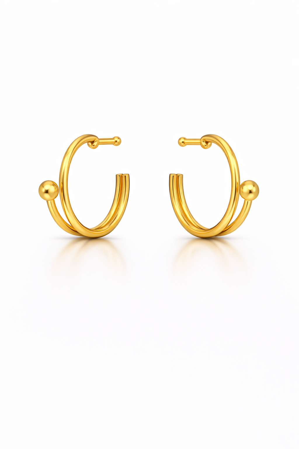 14K YELLOW GOLD SPRIAL EARRING