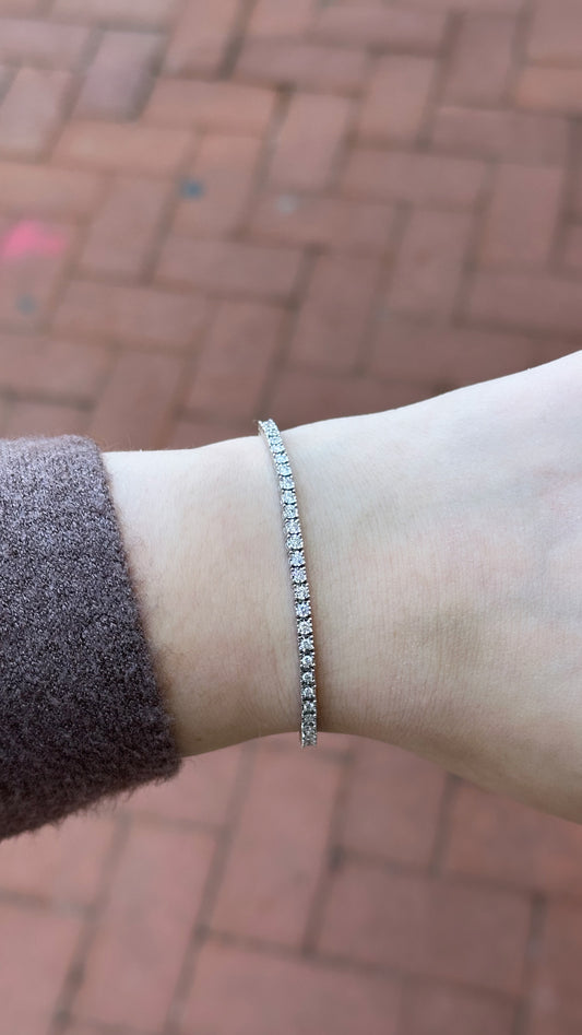 14K WHITE GOLD 1CTTW DIAMOND TENNIS BRACELET
