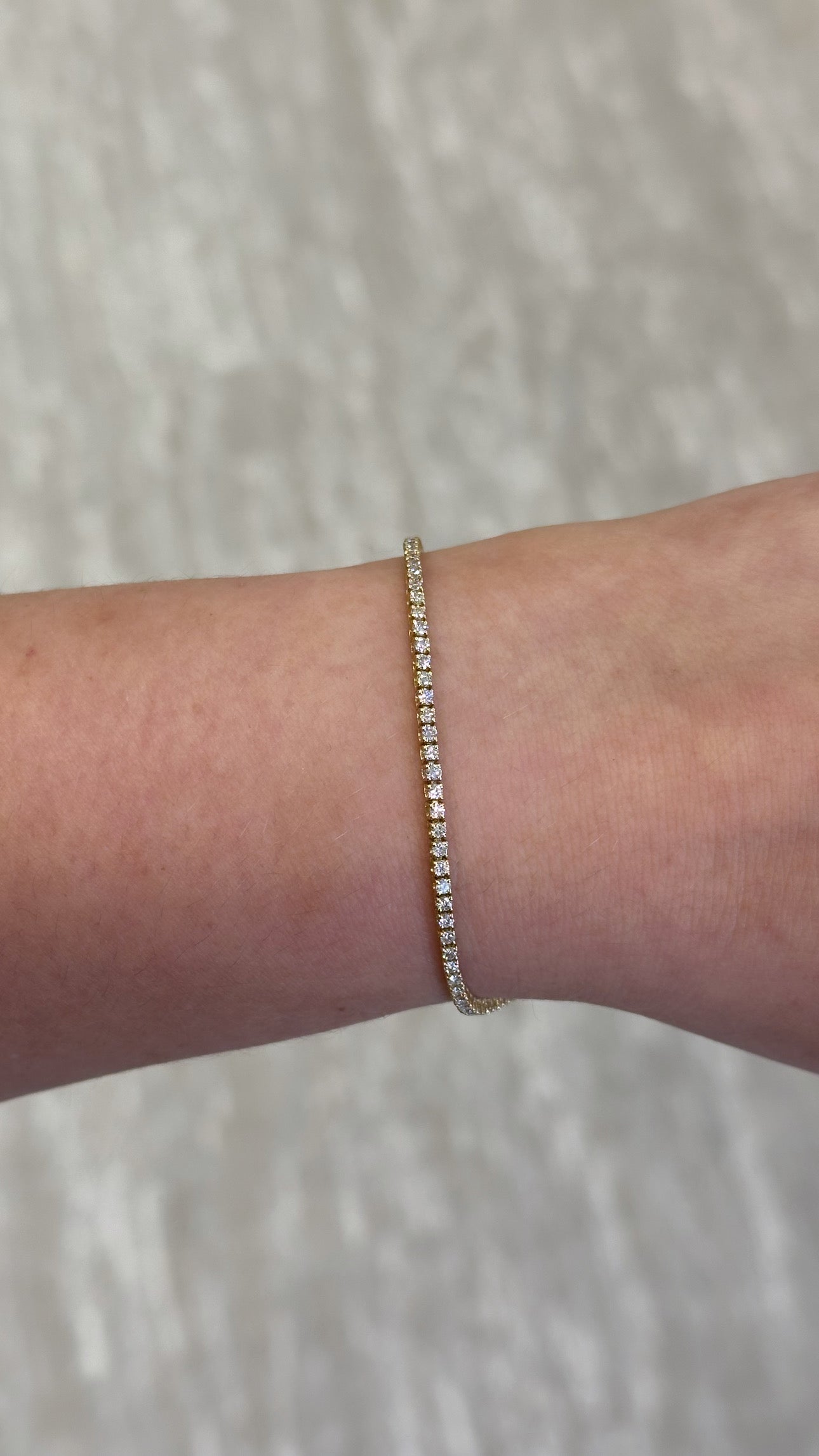 14K YELLOW GOLD 1.58CTTW DIAMOND TENNIS BRACELET