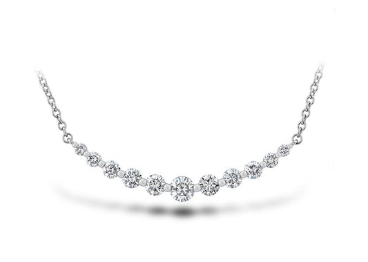 18K WHITE GOLD DIAMOND 'SMILE' NECKLACE