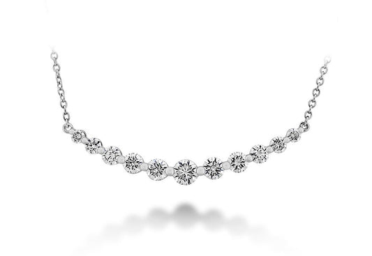 18K WHITE GOLD DIAMOND 'SMILE' NECKLACE