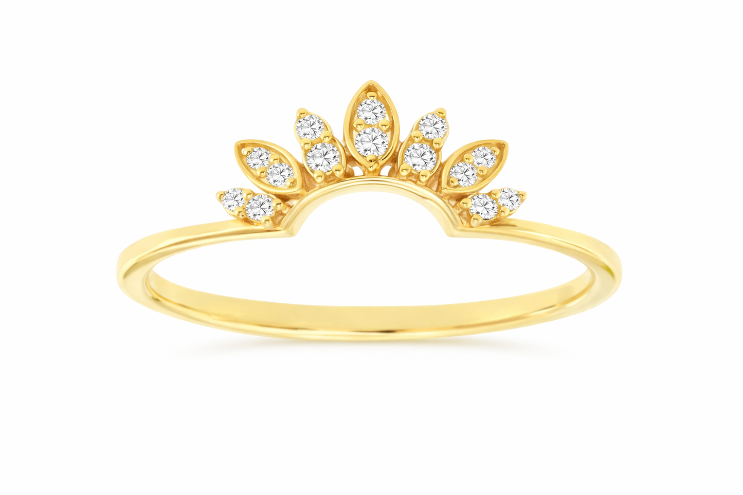 14K YELLOW GOLD DIAMOND FASHION BAND