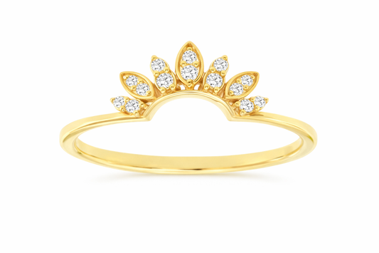 14K YELLOW GOLD DIAMOND FASHION BAND