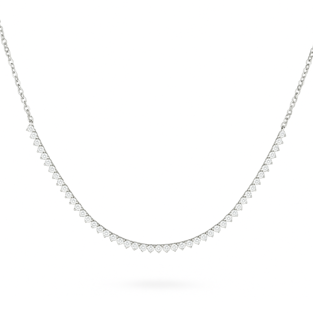 14K WHITE GOLD DIAMOND NECKLACE