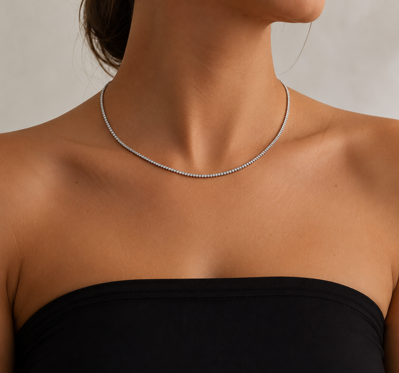 3.45CTW DIAMOND TENNIS NECKLACE