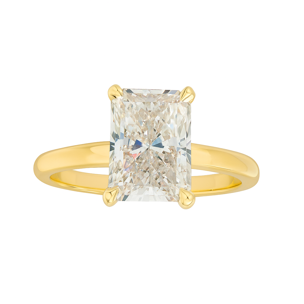 1.50CT RADIANT BRILLIANT NATURAL EARTH MINED DIAMOND ENGAGEMENT RING