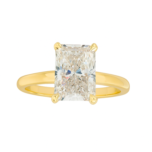 1.50CT RADIANT BRILLIANT NATURAL EARTH MINED DIAMOND ENGAGEMENT RING