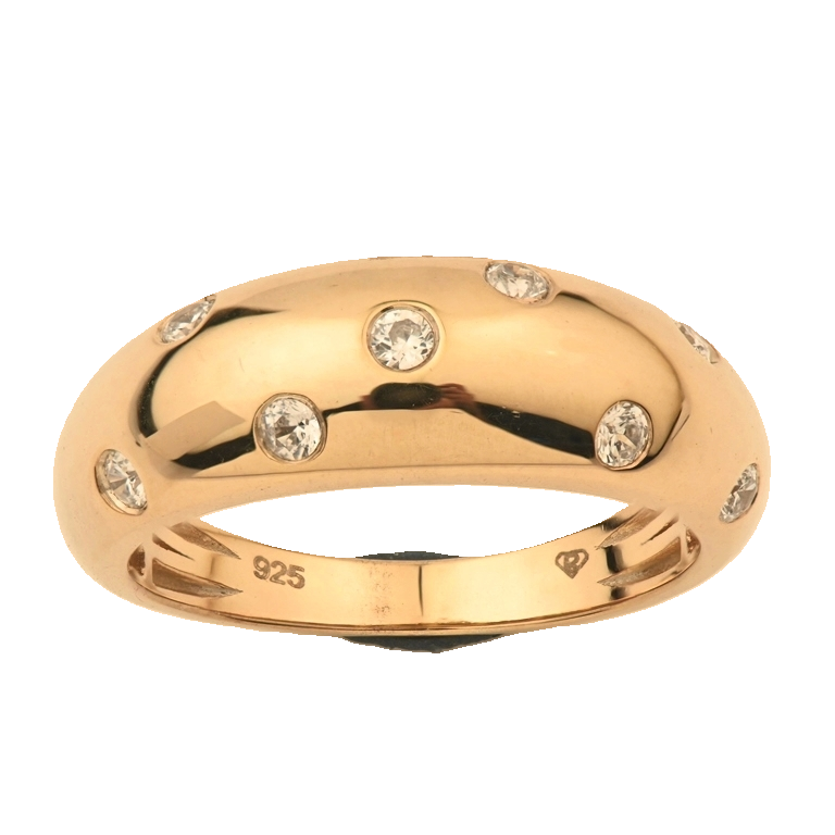 18K YELLOW GOLD DIAMOND RING