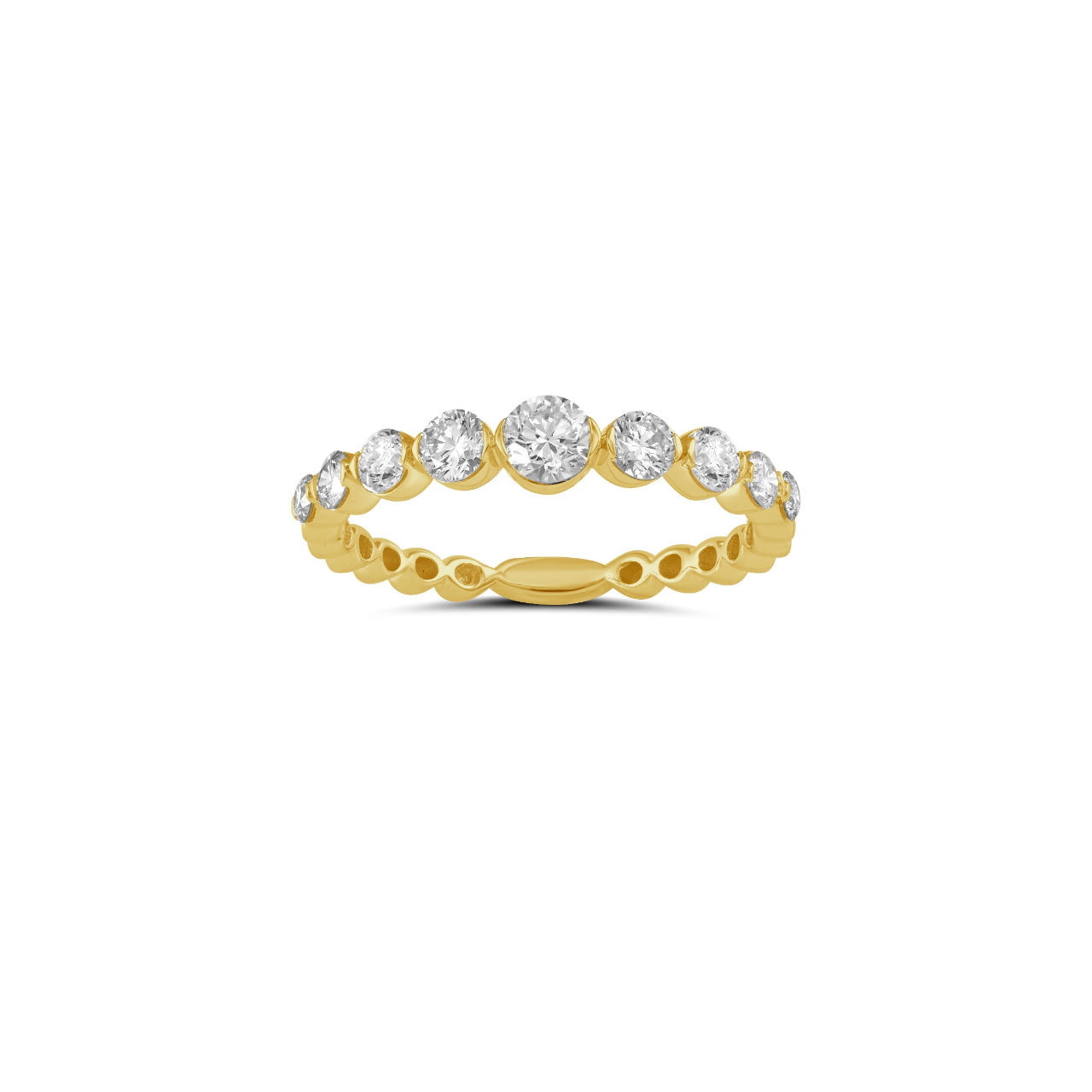 14K YELLOW GOLD GRADUATED DIAMOND RING