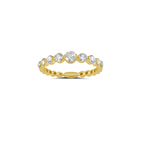 14K YELLOW GOLD GRADUATED DIAMOND RING