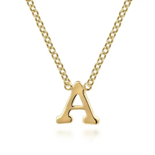 GABRIEL & CO 14K YELLOW GOLD INITIAL PENDANT