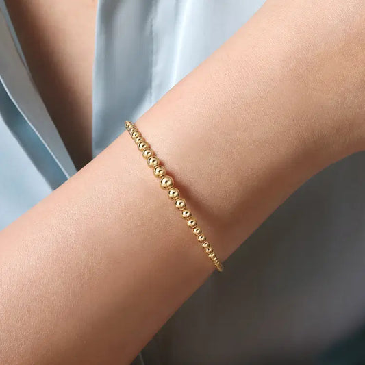 GABRIEL & CO 14K YELLOW GOLD BUJUKAN OPEN BANGLE